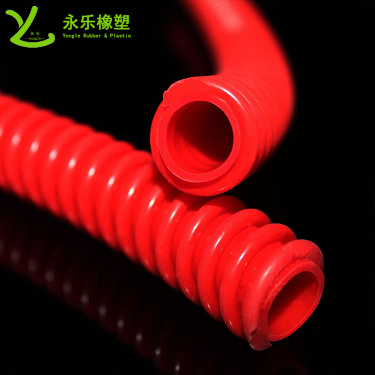 擠出醫用硅膠波紋管，紅色硅膠波紋管，耐高溫硅膠波紋管