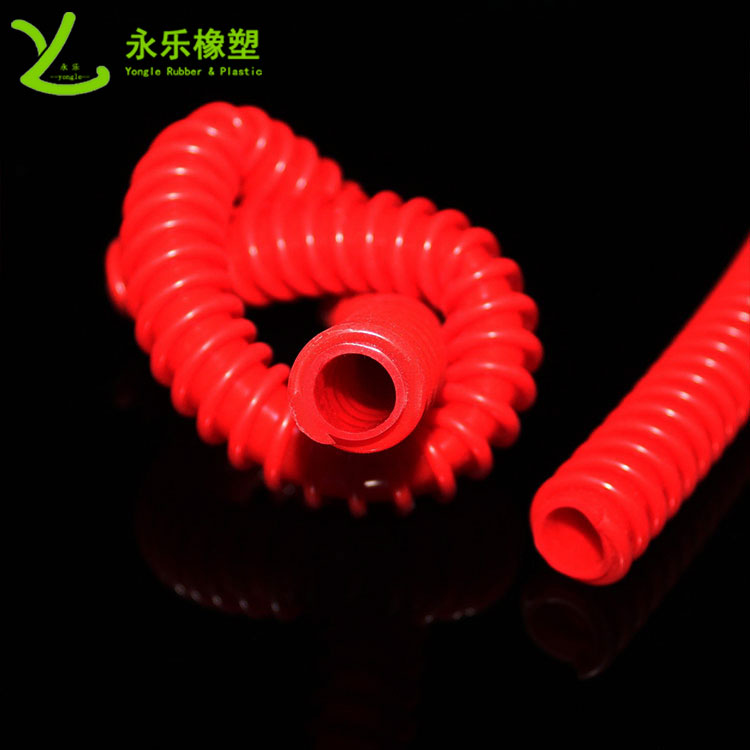 擠出醫用硅膠波紋管，紅色硅膠波紋管，耐高溫硅膠波紋管